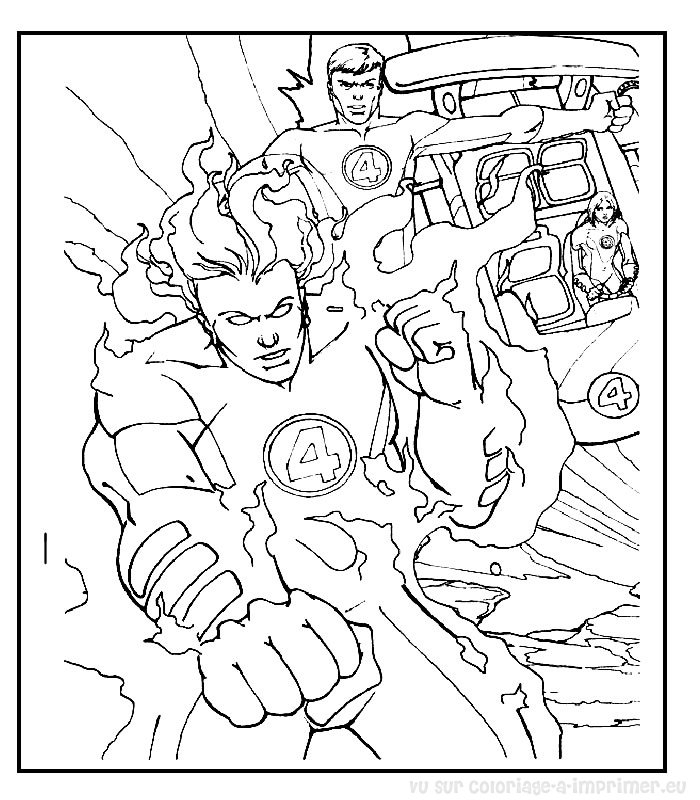 Les Quatre Fantastiques en pleine action contre un ennemi