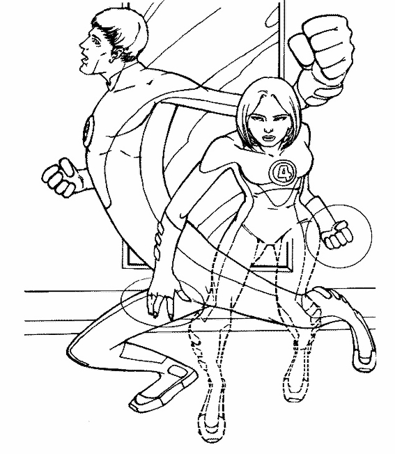 Les Quatre Fantastiques en pleine action sur fond urbain