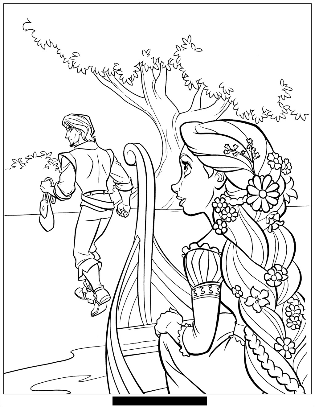 Raiponce et son royaume au milieu de la nature