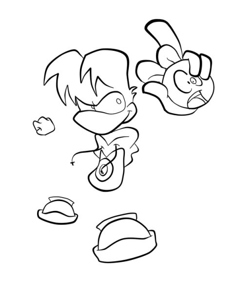 Rayman en pleine aventure dans un monde coloré
