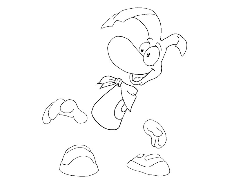 Rayman en pleine aventure dans un monde coloré