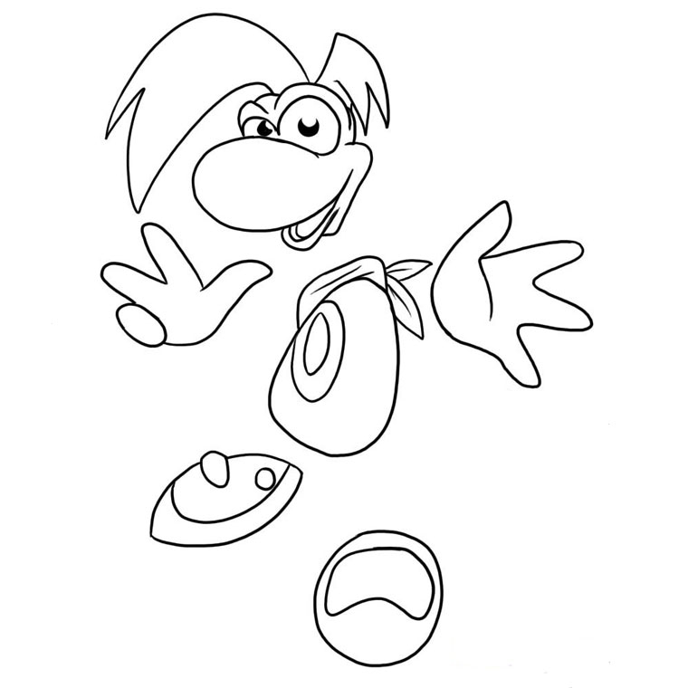 Rayman en pleine aventure dans un monde coloré