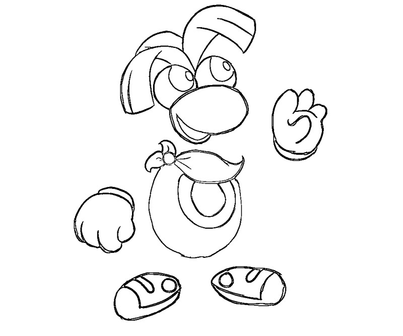 Rayman en pleine aventure dans un monde coloré
