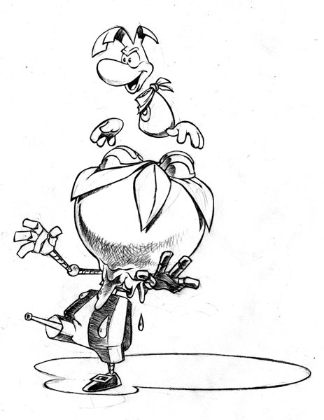 Rayman en pleine aventure dans un monde ludique