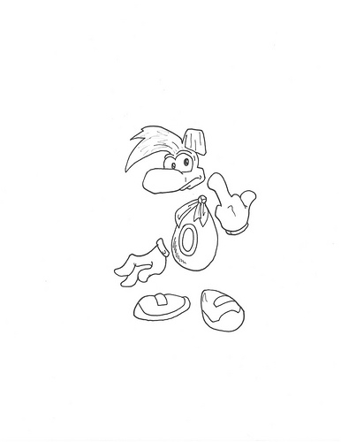 Rayman en pleine aventure dans un monde coloré