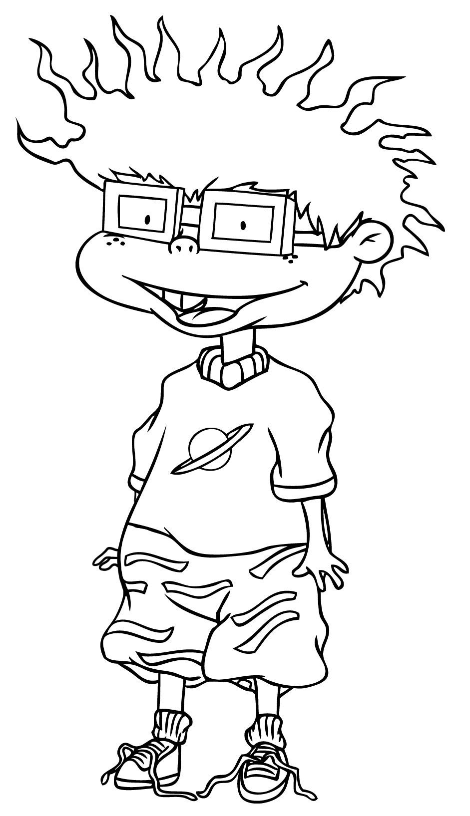 Coloriage des Razmoket en pleine aventure dans un décor ludique