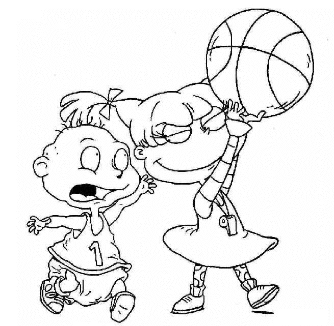 Coloriage des Razmoket en pleine aventure dans un décor ludique