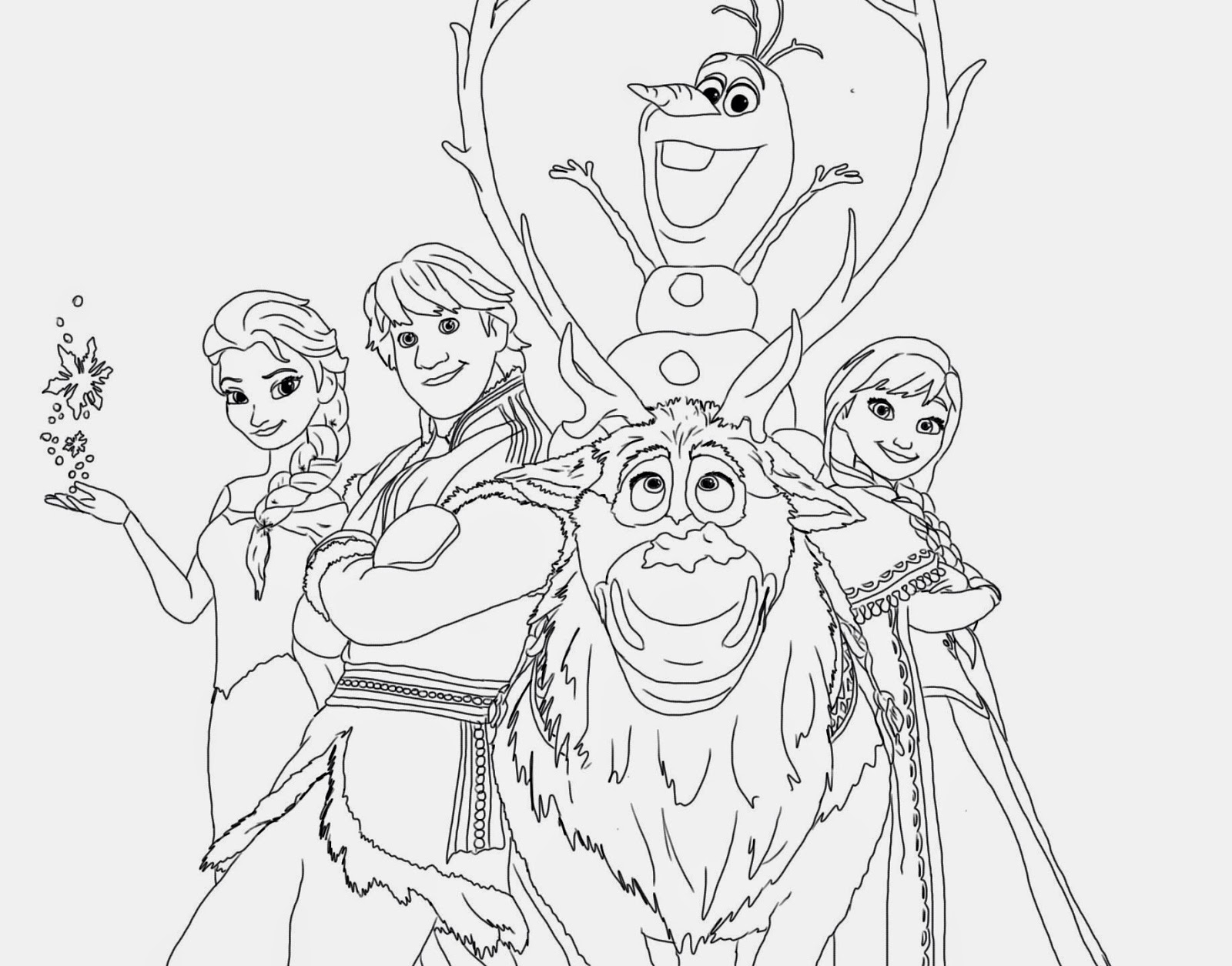 Anna et Elsa dans une scène hivernale joyeuse