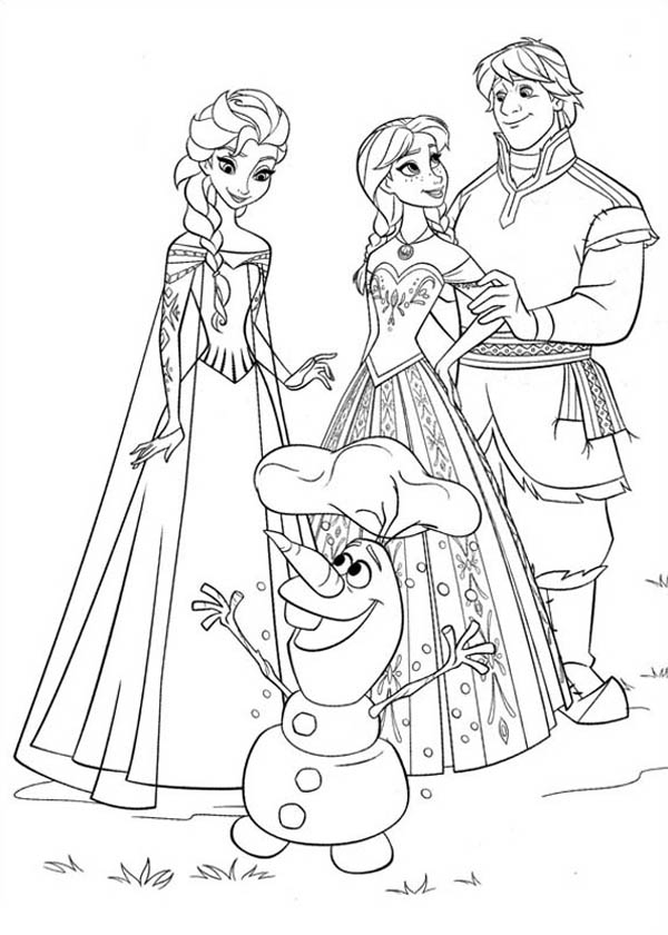 Elsa et Anna dans un paysage enneigé avec des éléments de la nature