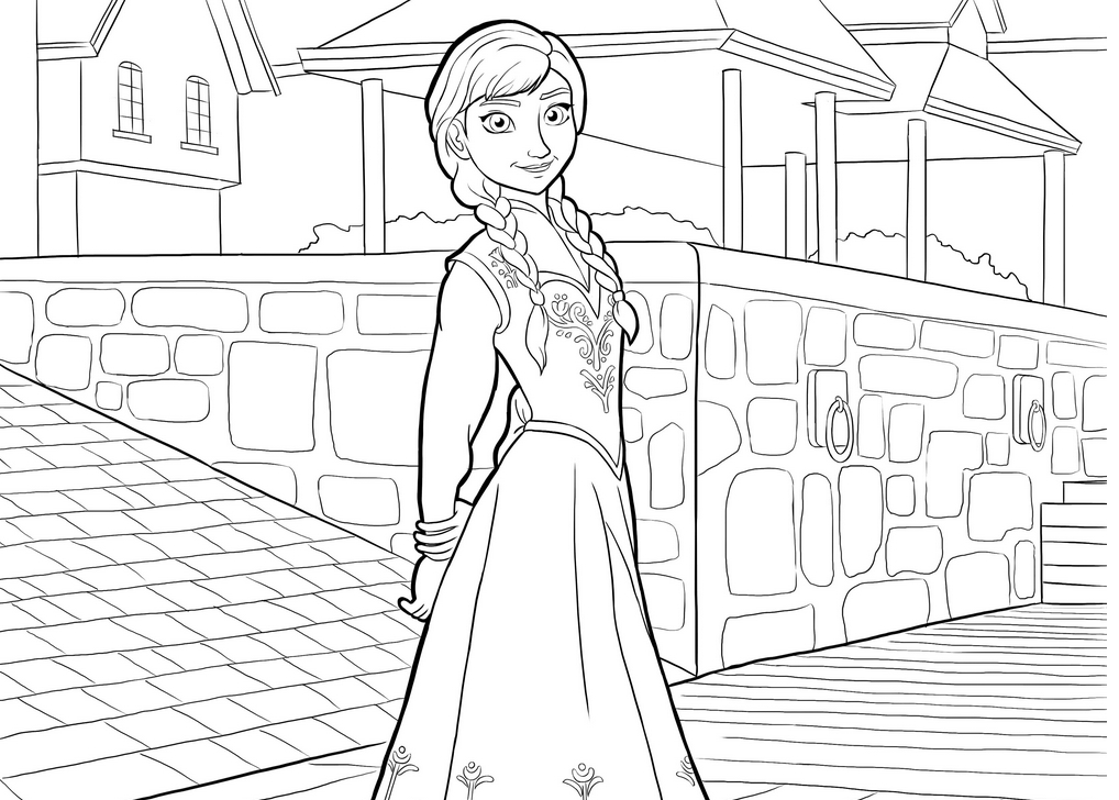 Elsa et Anna de La Reine des Neiges entourées de flocons de neige