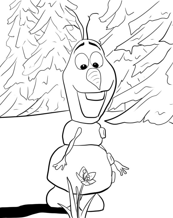 Elsa et Anna dans un paysage d'hiver avec des flocons de neige