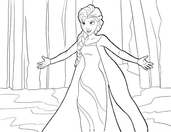 Elsa et Anna dans un paysage enneigé avec des flocons de neige