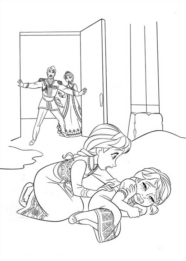 Elsa et Anna en pleine aventure dans un paysage hivernal