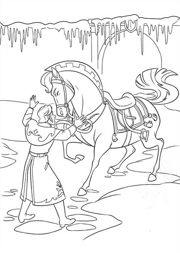 Elsa et Anna de La Reine des Neiges en pleine aventure dans un paysage glacé