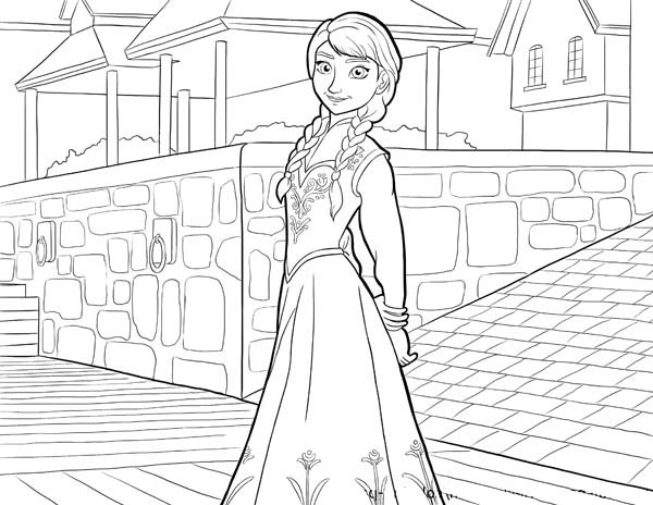 Elsa et Anna dans un paysage hivernal avec un château en arrière-plan