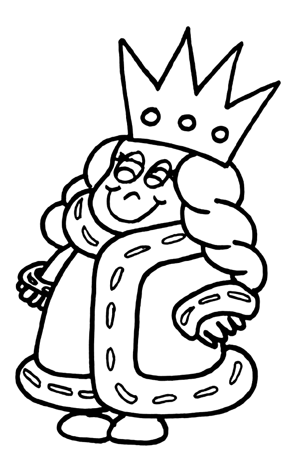 Reine majestueuse entourée de motifs floraux