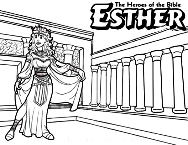 Coloriage d'une reine avec sa couronne et sa robe ornée