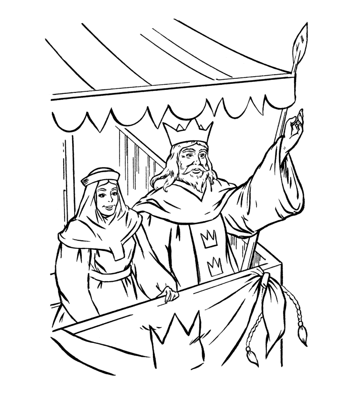 Coloriage d'une reine majestueuse entourée de détails royaux