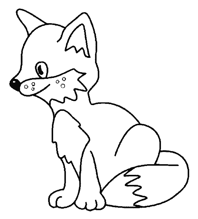 Coloriage d’un renard dans un paysage naturel
