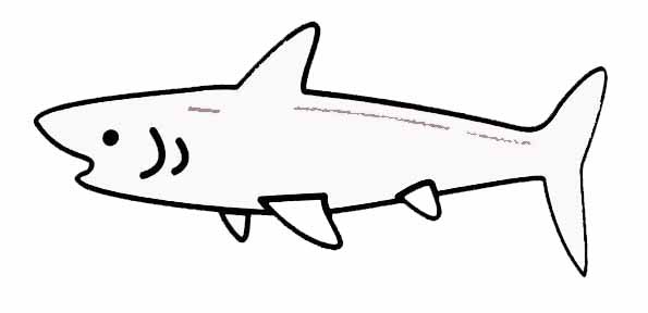 Requin majestueux nageant dans un océan stylisé