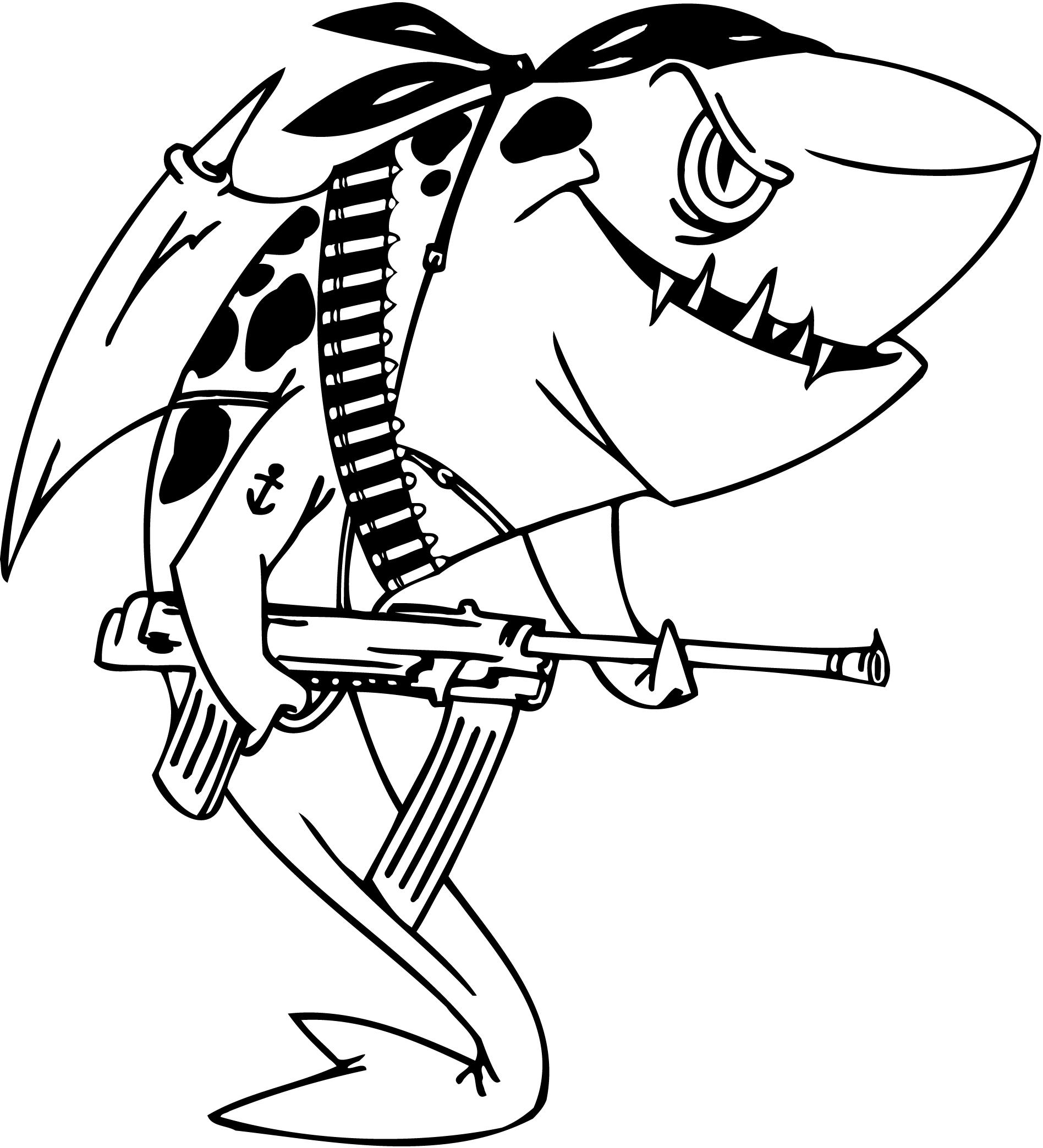 Requin nageant dans un océan tranquille