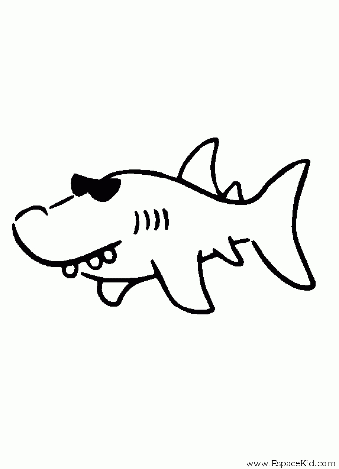 Un requin majestueux nageant dans un océan stylisé