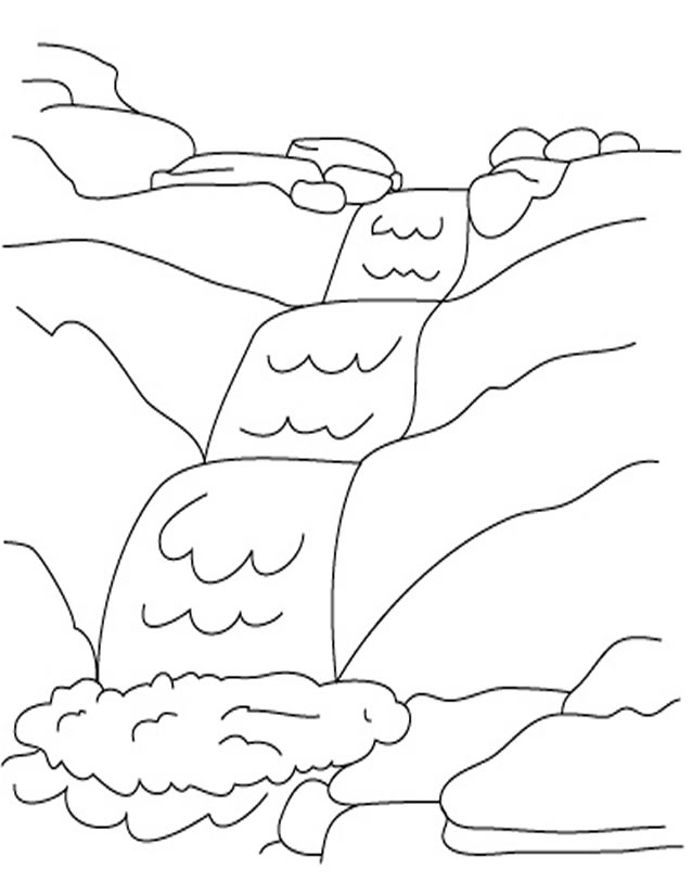 Coloriage d'une rivière paisible avec des éléments naturels