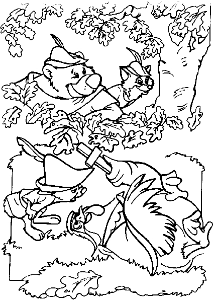Robin des Bois en pleine action dans la forêt