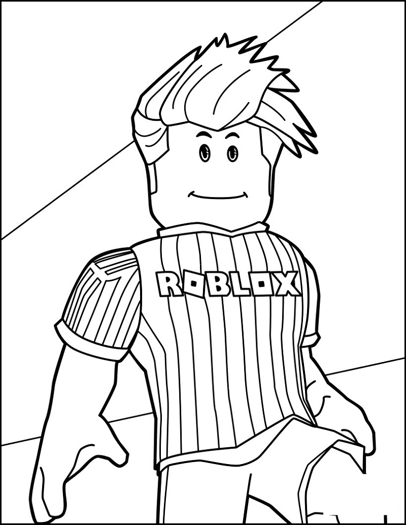 Coloriage de personnages Roblox en pleine aventure