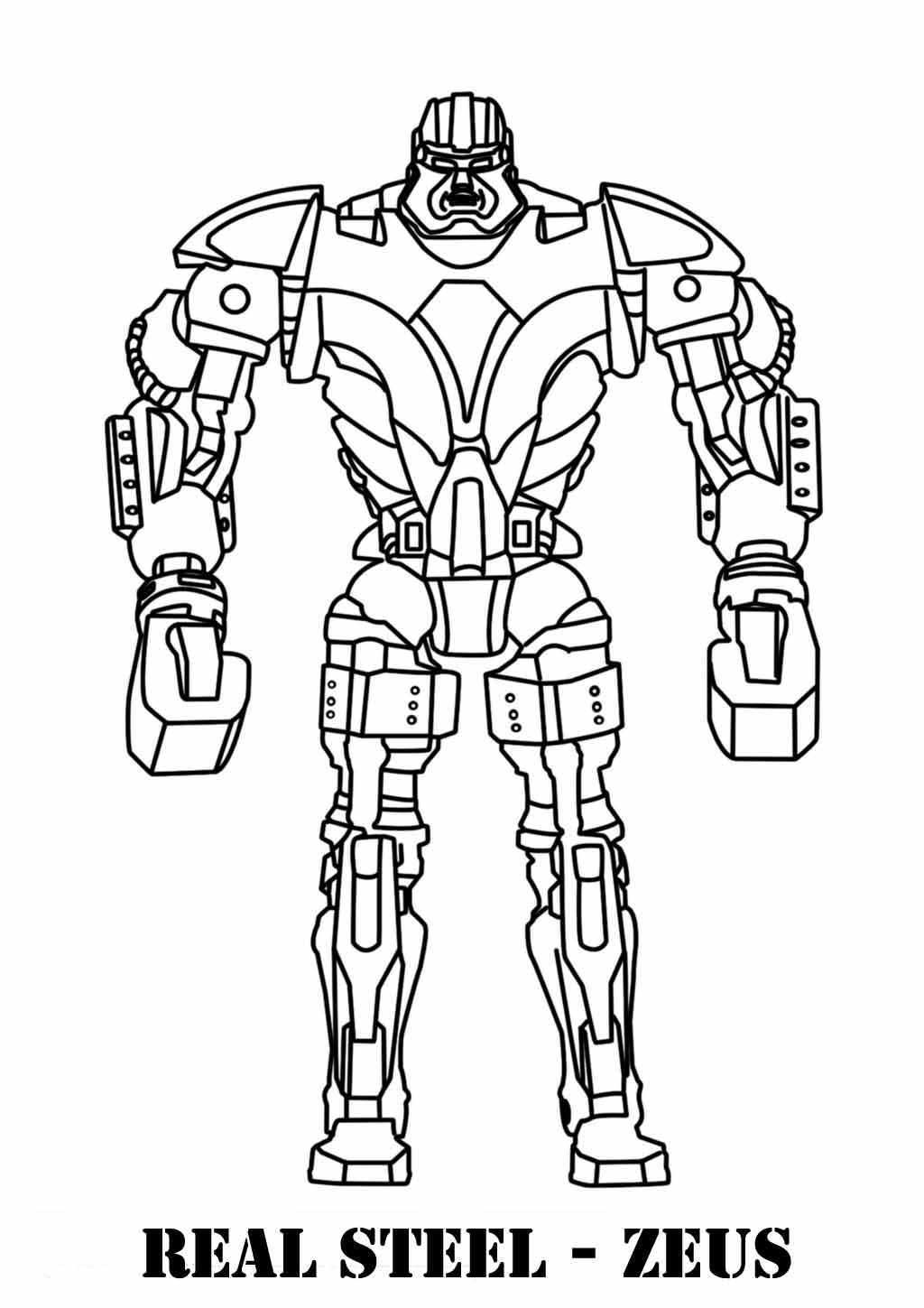 Coloriage d'un robot souriant en pleine aventure