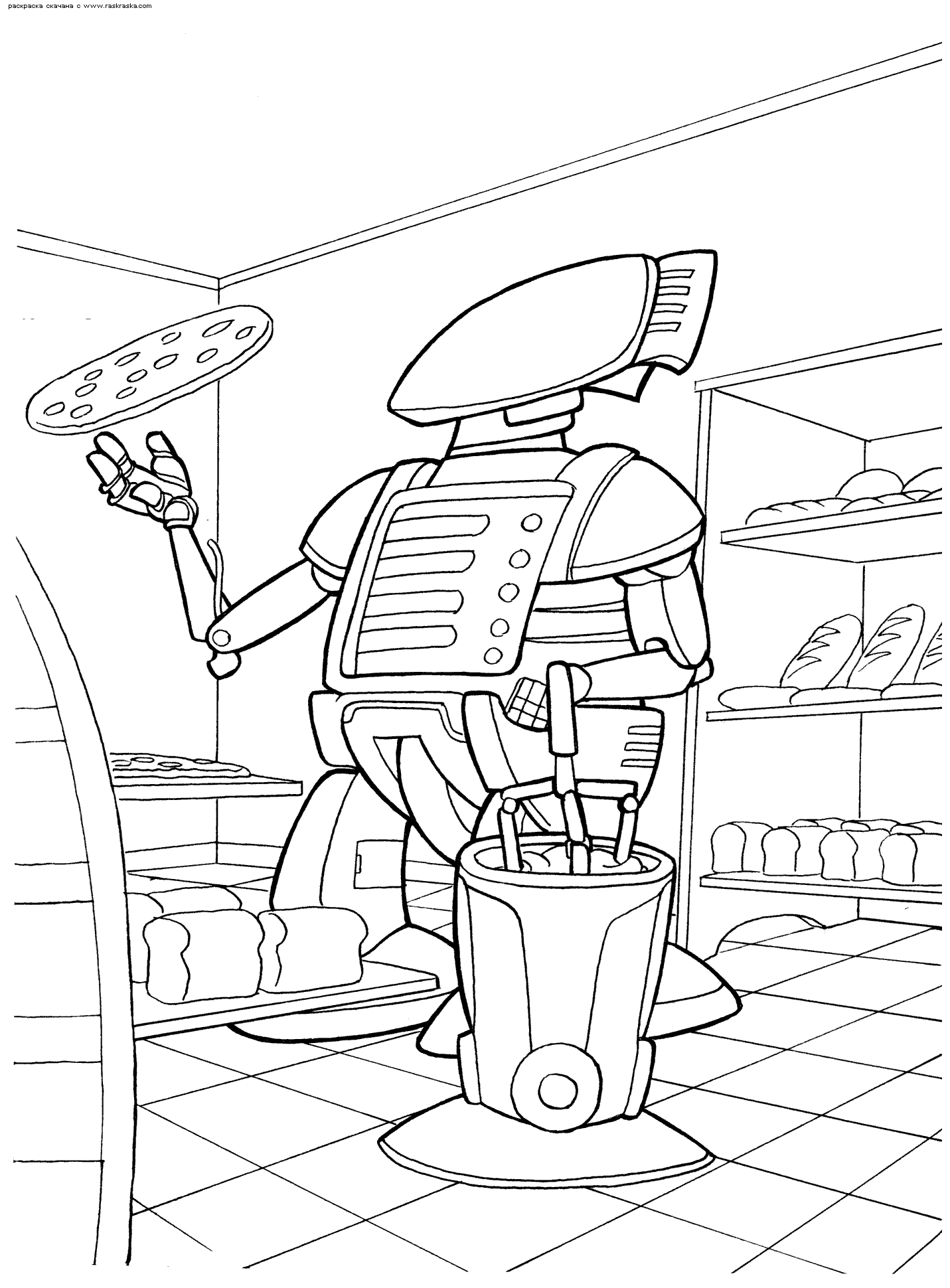 Un robot souriant explorant un environnement futuriste Un robot souriant explorant un environnement futuriste