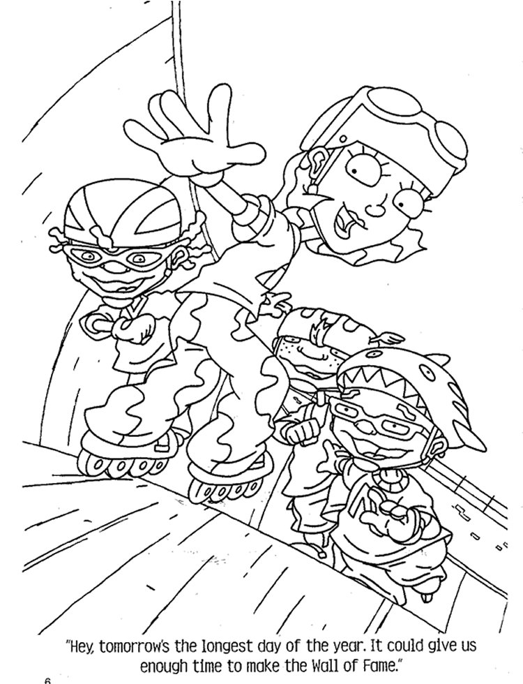 Scène de Rocket Power en pleine action sur un skate