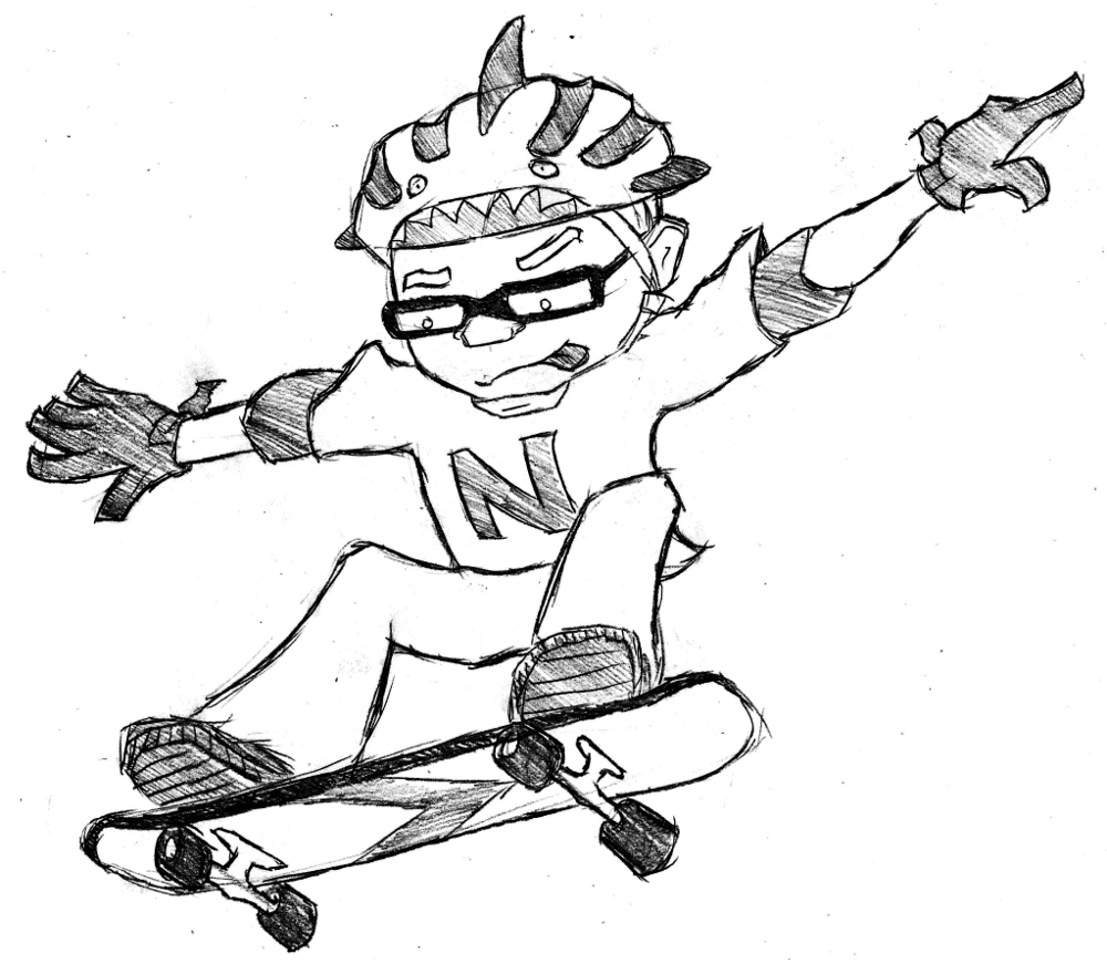 Personnages de Rocket Power s'amusant sur des planches de skate