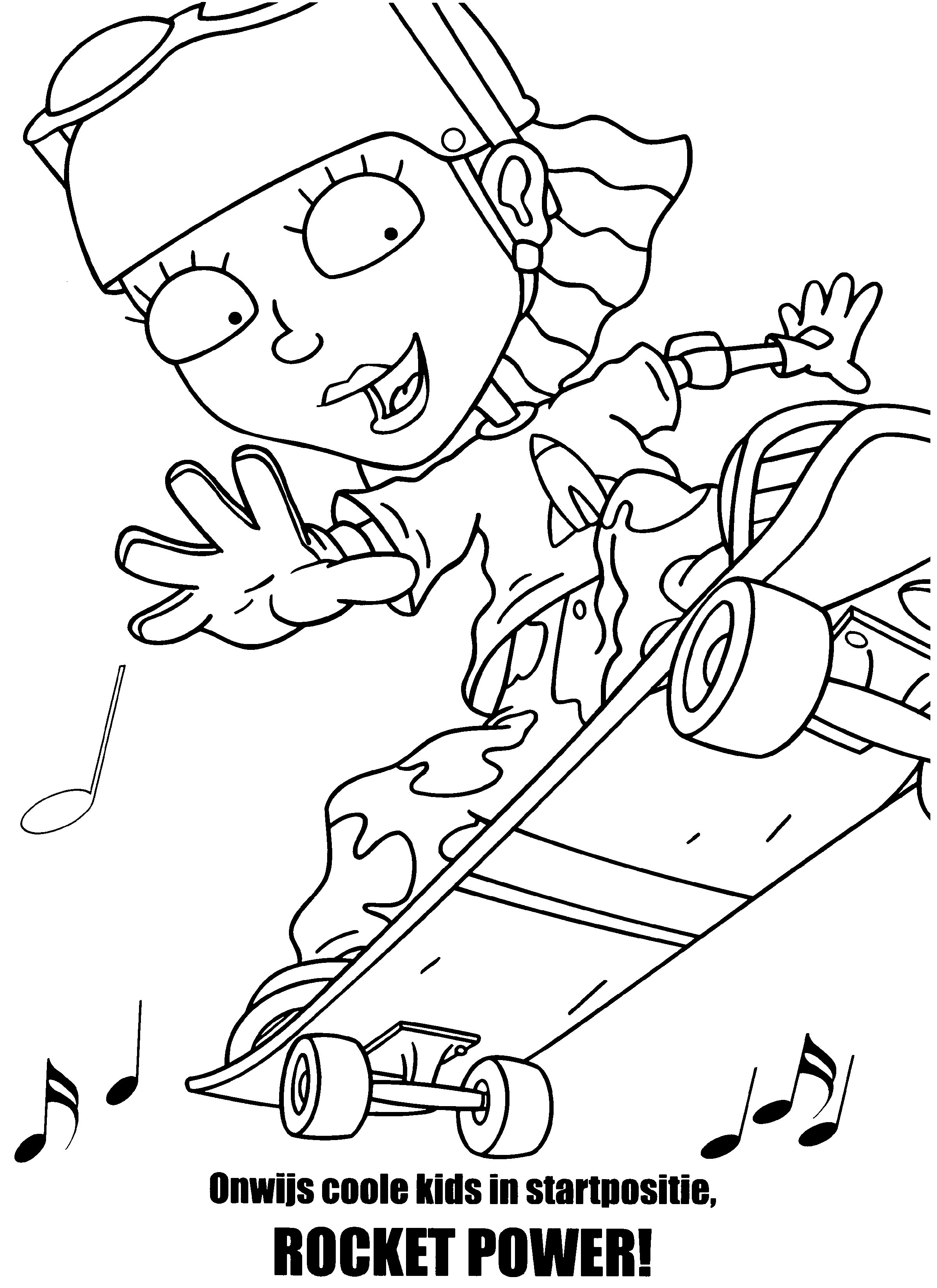 Scène de Rocket Power en pleine action sur un skate
