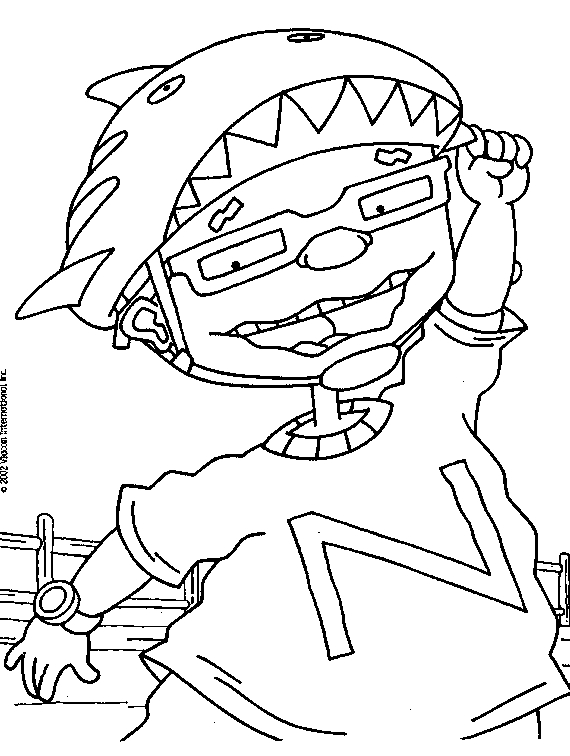 Personnages de Rocket Power en pleine action sur leur planche de skateboard