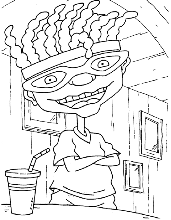 Coloriage de personnages de Rocket Power se préparant à l’aventure