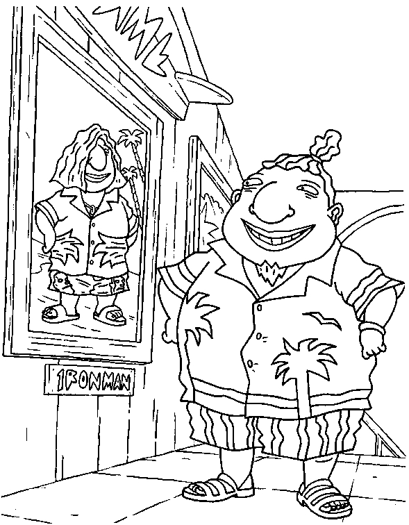 Scène de Rocket Power avec des personnages en pleine activité sportive