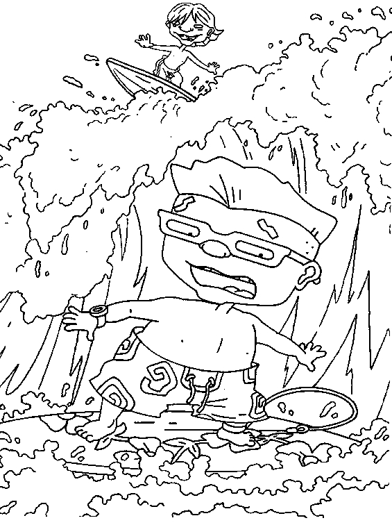 Personnages de Rocket Power en pleine aventure sur leur planche de skate