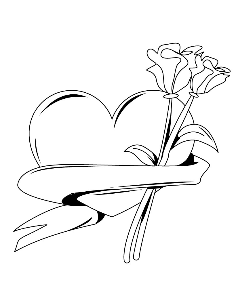Coloriage de roses en pleine floraison sur un fond délicat