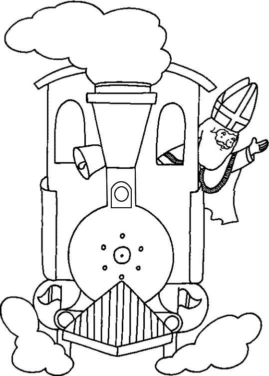 Saint Nicolas avec sa hotte remplie de cadeaux dans un décor hivernal