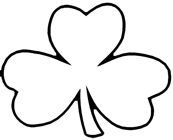 Coloriage de la Saint-Patrick avec un trèfle et un chaudron
