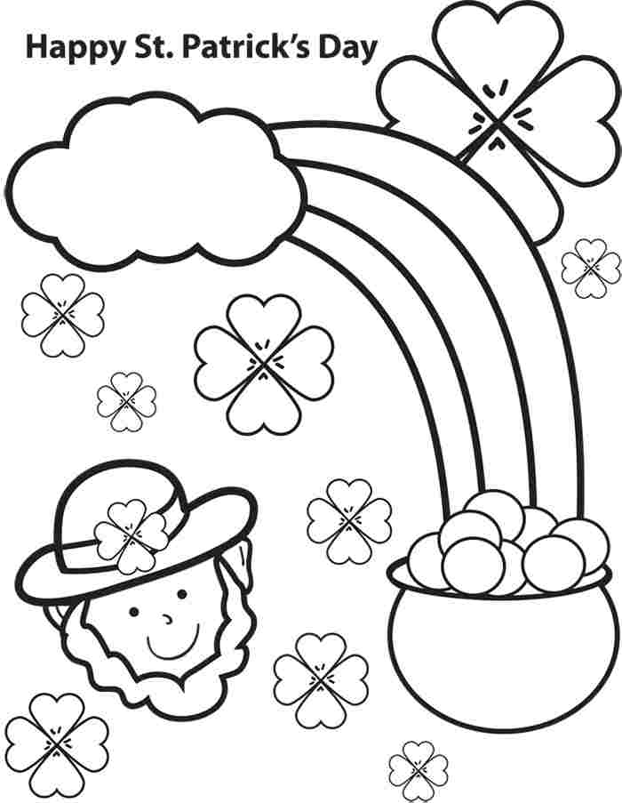 Coloriage d'un Leprechaun célébrant Saint-Patrick dans un décor festif