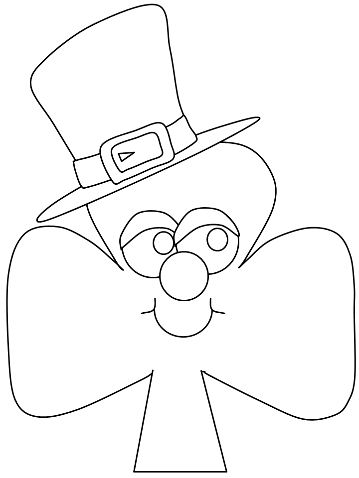Coloriage représentant une scène de la Saint-Patrick avec un leprechaun et un arc-en-ciel