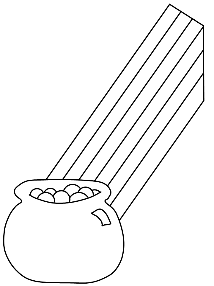 Coloriage de la Saint-Patrick avec un chapeau et un trèfle