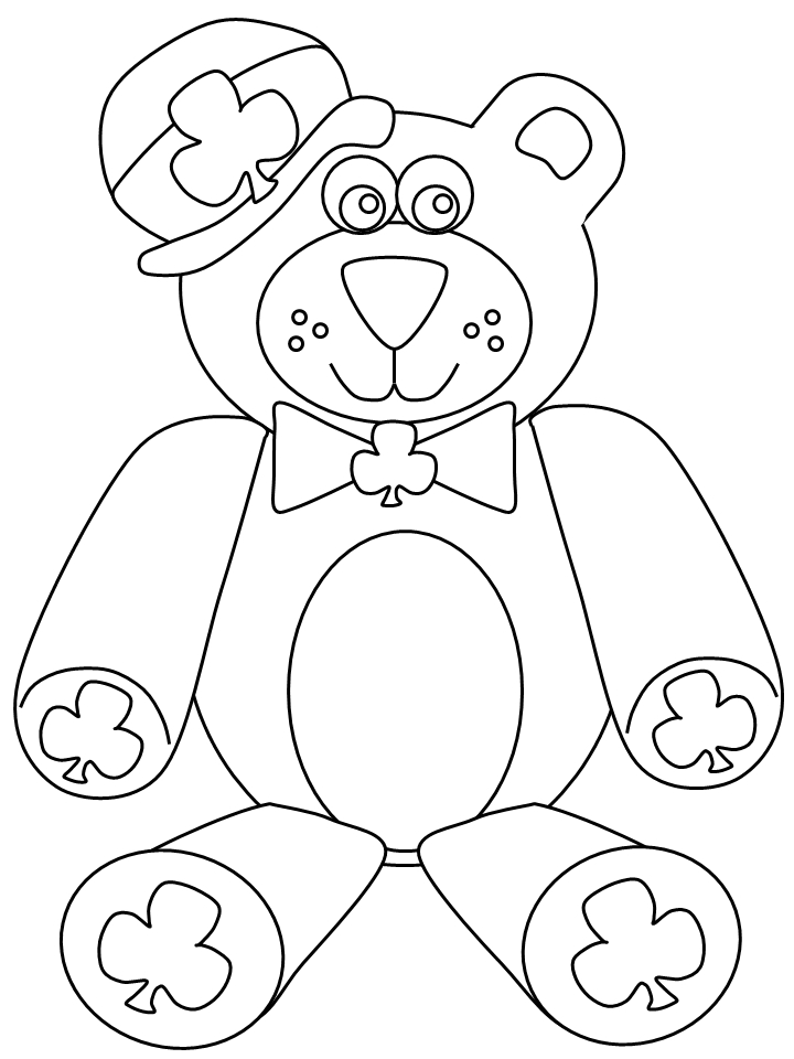 Coloriage de la fête de la Saint-Patrick avec un symbole irlandais