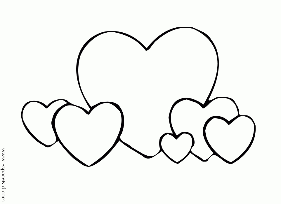 Coloriage de la Saint-Valentin avec un couple et des cœurs
