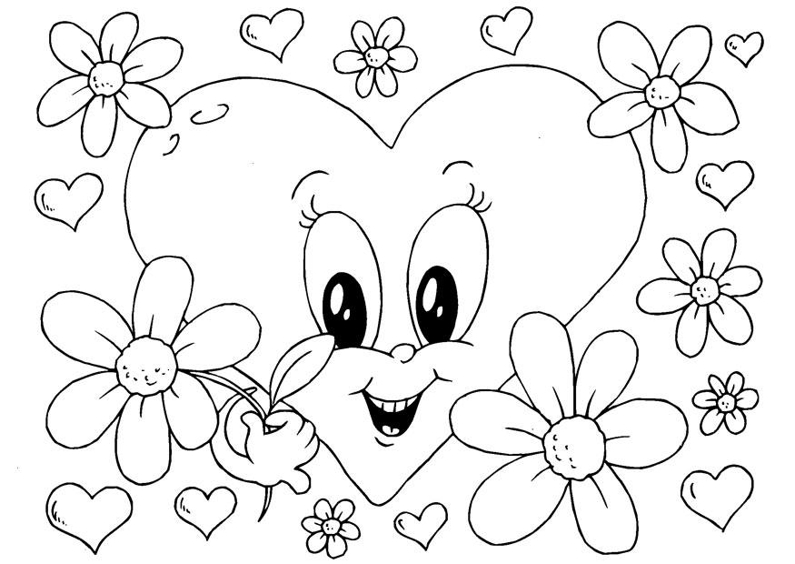 Coloriage de la Saint-Valentin avec des cœurs et des messages d'amour