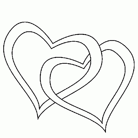 Coloriage de la Saint-Valentin avec des cœurs et des personnages amoureux
