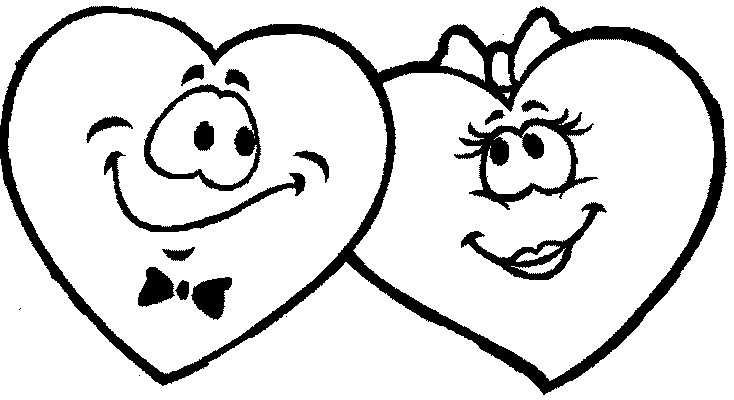 Scène de Saint-Valentin avec un couple entouré de cœurs et de fleurs