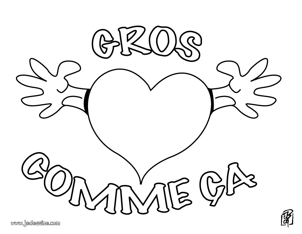 Coloriage de Saint-Valentin avec un couple amoureux entouré de cœurs